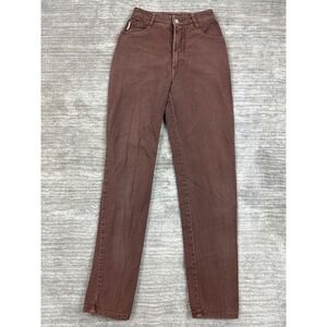 Bongo Jeans Women 3‎ Brown High Waisted Tapered Leg Vintage 90s USA Cotton 1-04